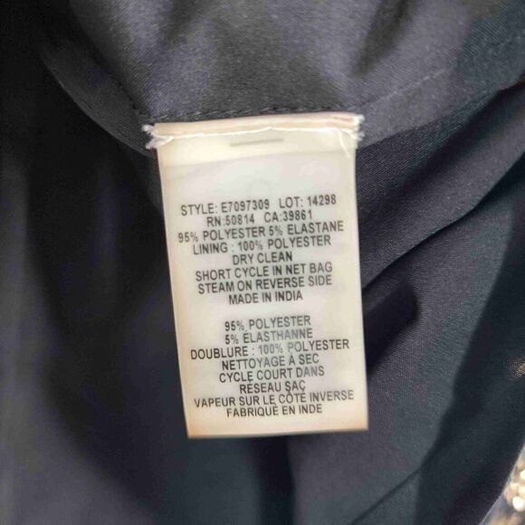 Elie Tahari E7097309 Black Gold Animal Print Knee Length Skirt Sequins Size 10 - Picture 6 of 7